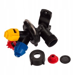 Triguba purkštuvo galvutė su 25 mm vamzdeliu