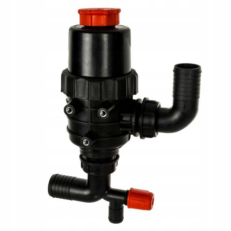 Siurbimo filtras su uždarymo vožtuvu, 40 mm alkūnė