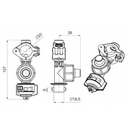 Galvutė, purkštuvo korpusas, antgalis 20 mm vamzdžiui