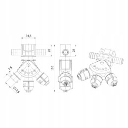Triguba sūpynės galvutė be varžto