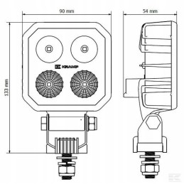 Mėlynos darbo lempos, purkštuvas, 1000 lm