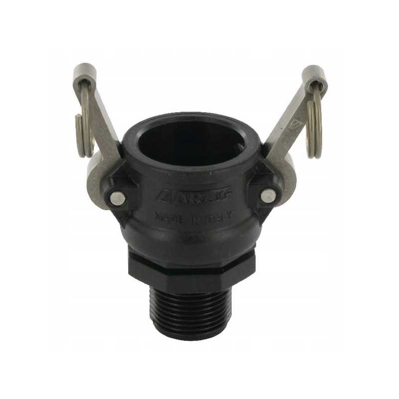 Camlock lizdas, tipas b pp arag išorinis sriegis 3 4