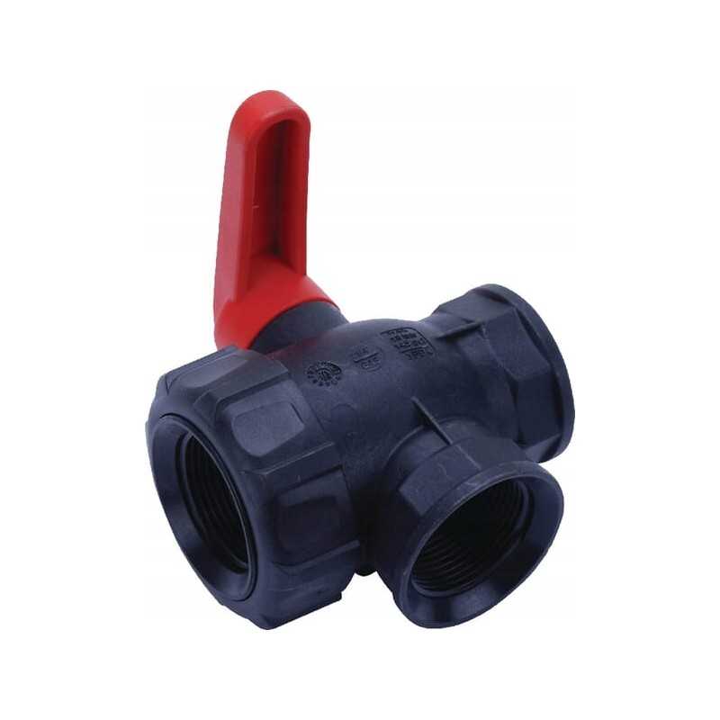 1 1 4 3 krypčių rutulinis vožtuvas su srove