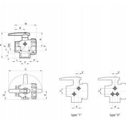 1 1 4 3 krypčių rutulinis vožtuvas su srove