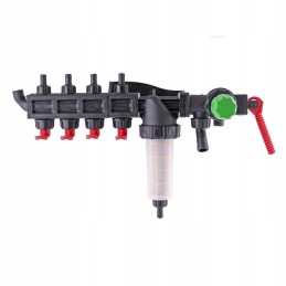 4 sekcijų skirstytuvas, sekcijos viršuje