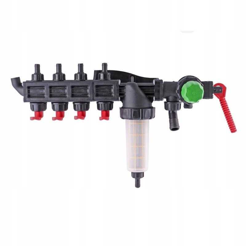 4 sekcijų skirstytuvas, sekcijos viršuje