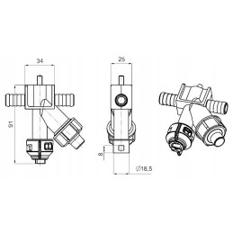 Lauko purkštuvo galinis korpusas 0 100 08 p pro