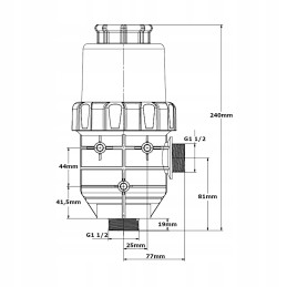 Apvalus purkštuvo siurbimo filtras, naujo tipo
