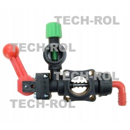 Fermo skirstytuvo vožtuvo dalis užkimšta