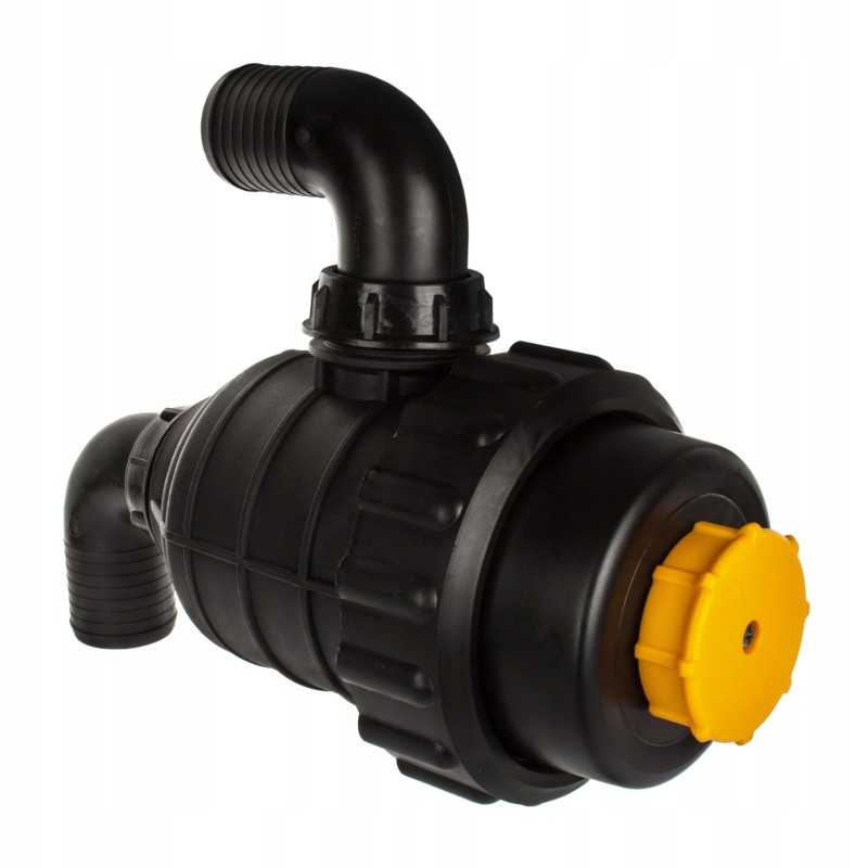 Siurbimo filtras su 50 mm alkūniniu uždarymo vožtuvu