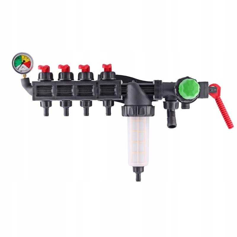 HD sekcijų skirstytuvas, 3 sekcijų manometras