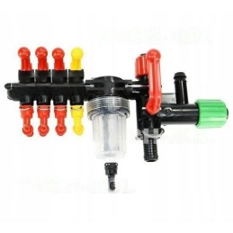 4 sekcijų purkštuvo skirstytuvas