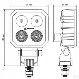LED darbo lempos 9w 1000lm mėlynas kombinuotas komplektas
