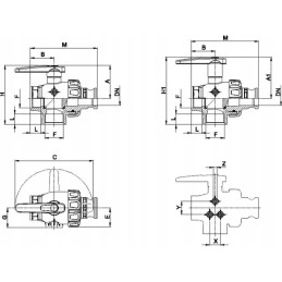 Rutulinis vožtuvas 1 1 2 3 krypčių 45525116 arag