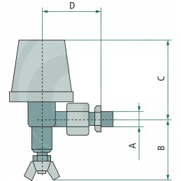 Braglia M61 aukšto slėgio purkštuko laikiklis su jungtimi