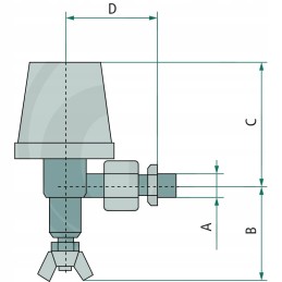 Braglia M61 aukšto slėgio purkštuko laikiklis su jungtimi