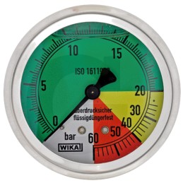 Wika manometras 1 4 0 60 bar oe63 nerūdijantis plienas