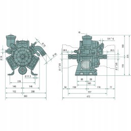 AR 813 AP C SP blue flex 50 bar diafragminis siurblys