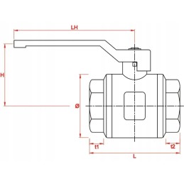 BSP rutulinis vožtuvas 2x vidinis sriegis 3 8 v