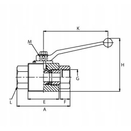 Rutulinis vožtuvas 2 2 g1 2 khr08b