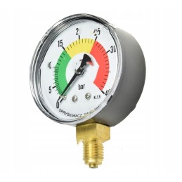 Sauso slėgio matuoklis 0 40 bar fi 63 mm montavimas apačioje