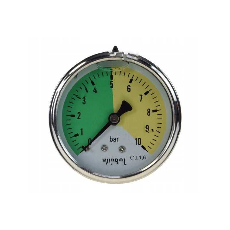 Glicerino manometras 0 10 bar fi 63 mm tvirtinimas