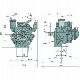 Diafragminis stūmoklinis siurblys AR 115 bp C 20 bar 107