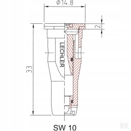 Purkštuko antgalis ID3 120 Ceram ID312002c
