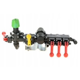 Kolektorius, 3 sekcijų kietasis vožtuvas, 3 purkštuvai