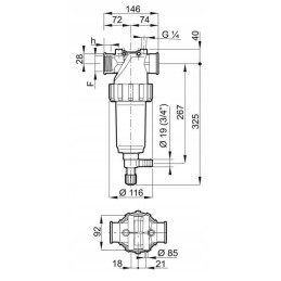 Slėgio filtras 11 4 išorinis