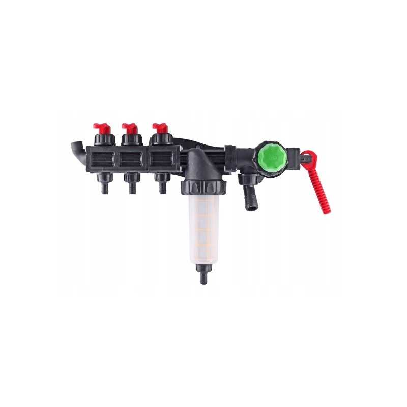 Purkštuvo skirstytuvas, 3 sekcijų vožtuvas