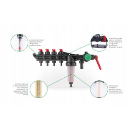 Purkštuvo skirstytuvas, 3 sekcijų vožtuvas