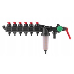 Purkštuvo skirstytuvas, 6 sekcijų vožtuvas