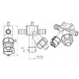 Galutinis purkštuvo antgalio korpuso rinkinys