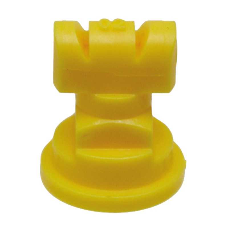 Purkštuvo dvigubas antgalis 110 laipsnių geltonas trikampis