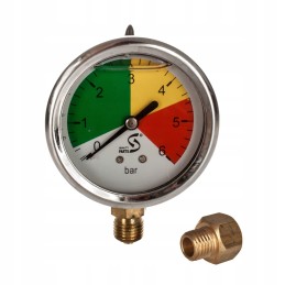 Glicerino purkštuvo manometras 0 6 bar 63mm