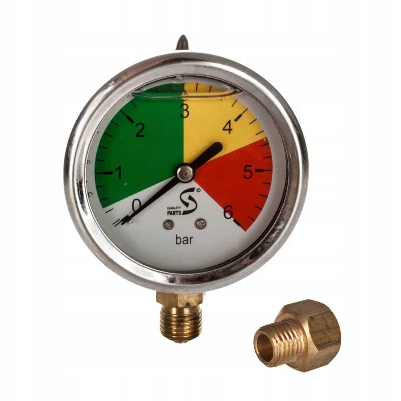 Glicerino purkštuvo manometras 0 6 bar 63mm