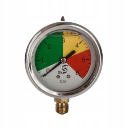Glicerino purkštuvo manometras 0 6 bar 63mm