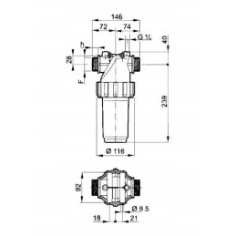 Slėgio filtras 200 280l 1 1 2