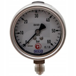 Wika manometras 0 60 bar apatinė jungtis 1 4