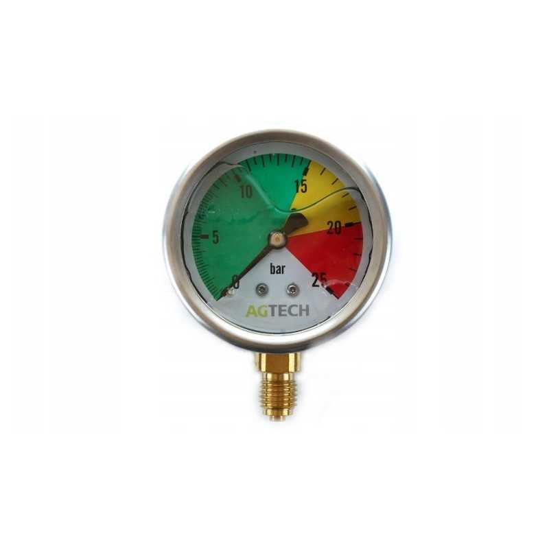 Purkštuvo manometras 0 25bar m12x1 5 su glicerinu