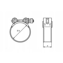Robusta gnybtas gbs 52 55 metalinis su varžtu