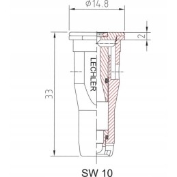 Purkštuko antgalis ID3 120 Ceram Lechler