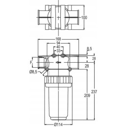 Slėgio filtras 1 1 4 vidinis sriegis 200 l min