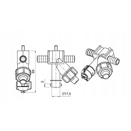 Galinis purškimo korpusas su M6 varžtu