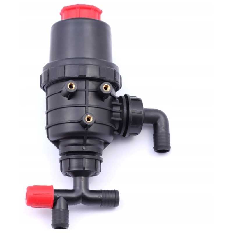 Purškimo siurbimo filtras su vožtuvu 32 mm žarnai