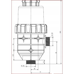 Purškimo siurbimo filtras su vožtuvu 32 mm žarnai