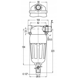 Slėgio filtras 3 4 vidinis sriegis 150 l min 8