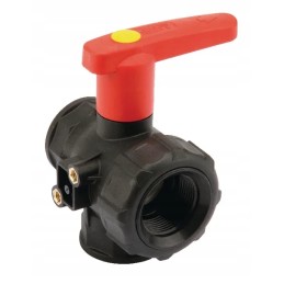 1 1 4 3 krypčių rutulinis vožtuvas su ilga svirtimi