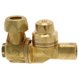 M76 vienas žalvarinis purškimo laikiklis su dantuku